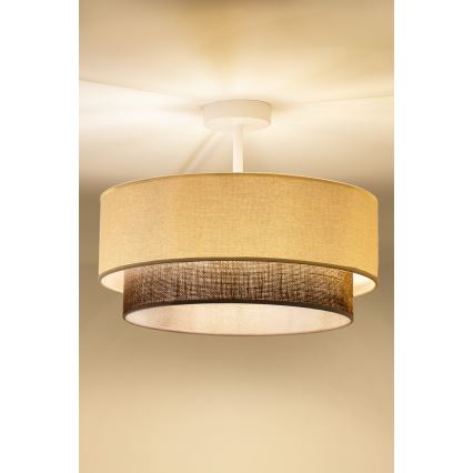 Brilagi - BOHO STYLE LED Surface-Mounted Chandelier 1xE27/15W/230V Ø 40 cm cream/brown
