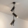 Brilagi - BRANCH 3xGU10/30W/230V Black Stem Pendant