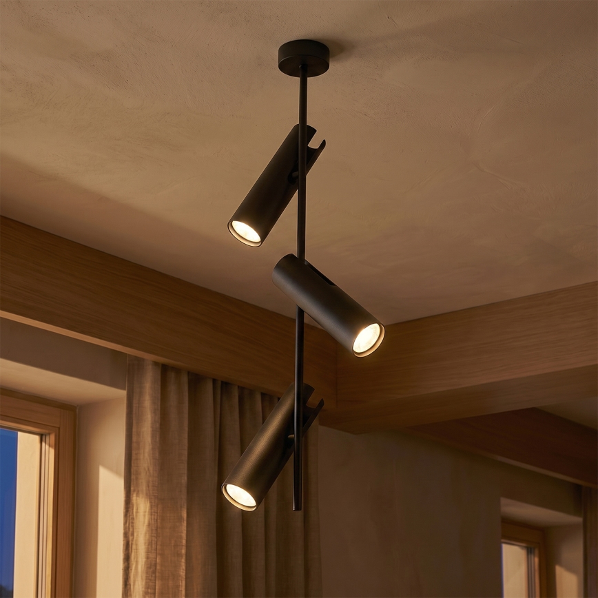 Brilagi - BRANCH 3xGU10/30W/230V Black Stem Pendant