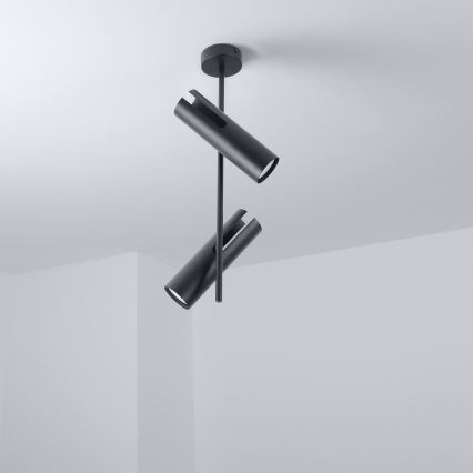 Brilagi - BRANCH rod chandelier 2x GU10/30W/230V Black