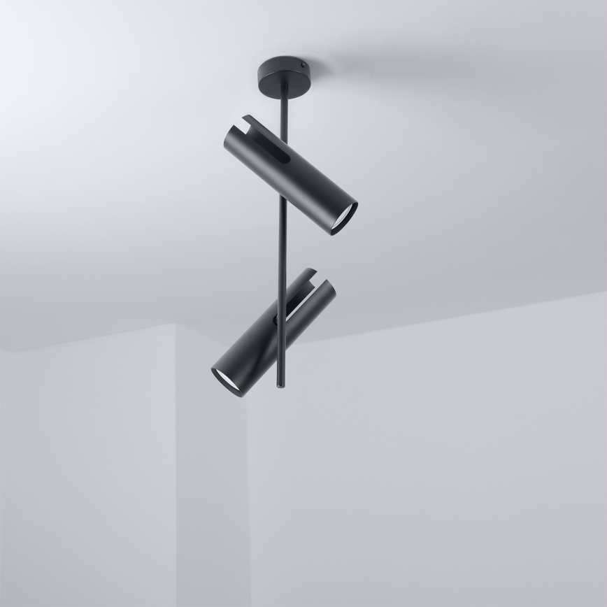 Brilagi - BRANCH rod chandelier 2x GU10/30W/230V Black