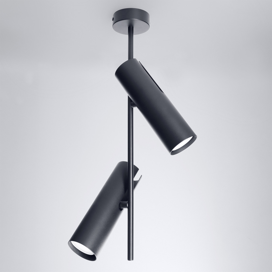 Brilagi - BRANCH rod chandelier 2x GU10/30W/230V Black