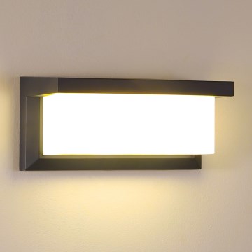 Brilagi - BRICKY LED RGBW Dimmable Outdoor Wall Light 1xE27/15W/230V 2700-6500K Anthracite IP54