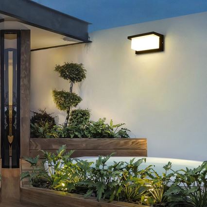 Brilagi - LED RGBW Dimmable Outdoor Wall Light BRICKY 1xE27/15W/230V 2700-6500K IP54 black