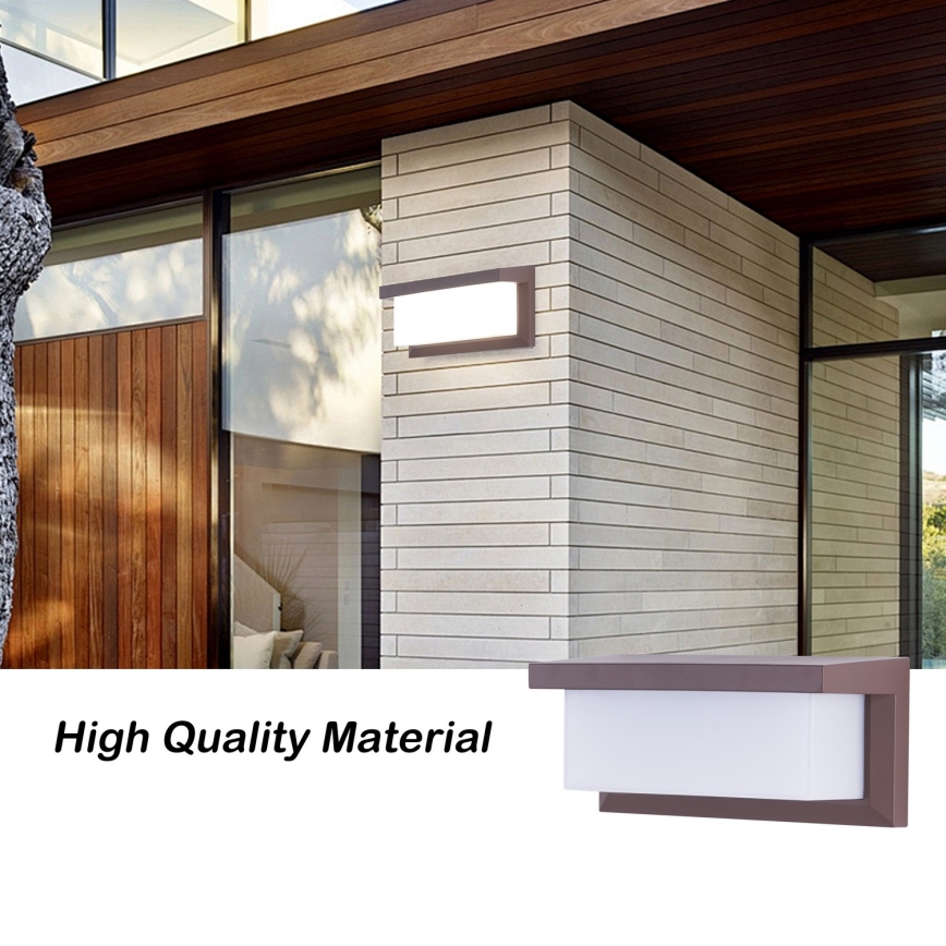 Brilagi - LED RGBW Dimmable Outdoor Wall Light BRICKY 1xE27/9W/230V 2700-6500K IP54 brown