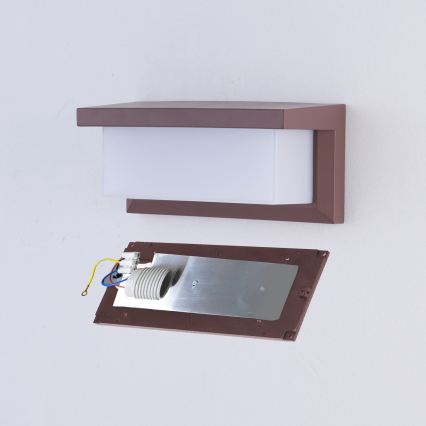 Brilagi - LED RGBW Dimmable Outdoor Wall Light BRICKY 1xE27/9W/230V 2700-6500K IP54 brown