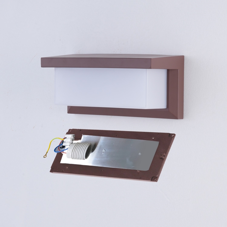 Brilagi - LED RGBW Dimmable Outdoor Wall Light BRICKY 1xE27/9W/230V 2700-6500K IP54 brown