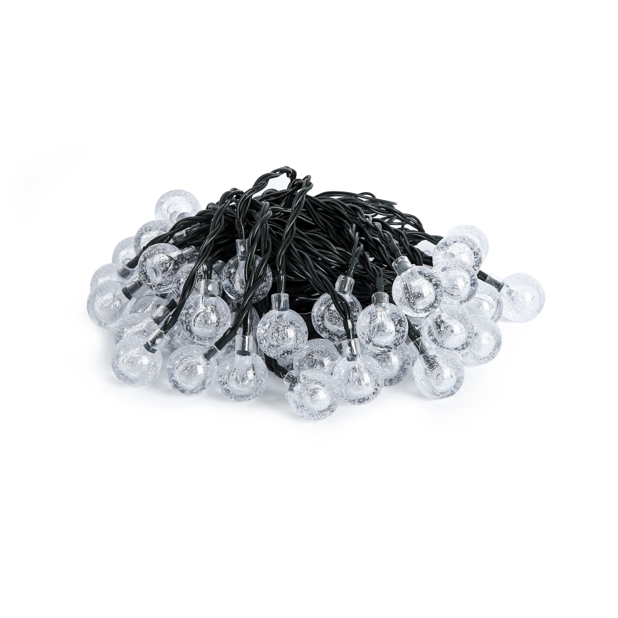 Brilagi - BUBBLE Solar LED Decorative String Lights, 50 LEDs / 8 modes, 7 m, IP65, Warm White, 600 mAh