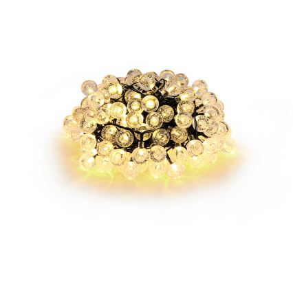 Brilagi - LED Solar Decorative String Lights BUBBLE 300 LEDs / 8 Modes, 30 m, IP65, Warm White, 500 mAh