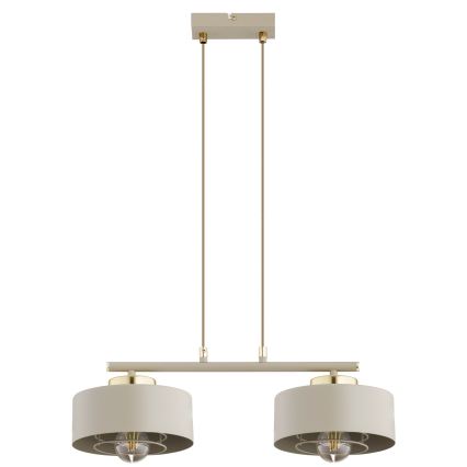Brilagi - Cable-Hung Chandelier 2xE27/60W/230V Beige/Gold