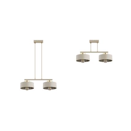 Brilagi - Cable-Hung Chandelier 2xE27/60W/230V Beige/Gold
