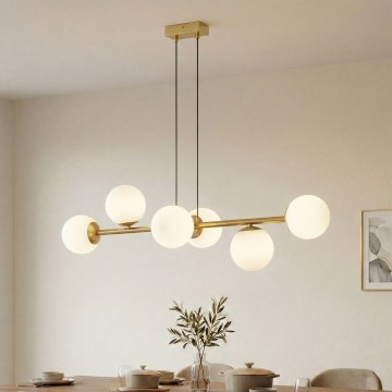 Brilagi - Cable-hung chandelier MALONY 6xE14/20W/230V gold