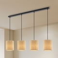 Brilagi - Cable-hung chandelier NORDIC WAVE 4xE27/15W/230V linen/black