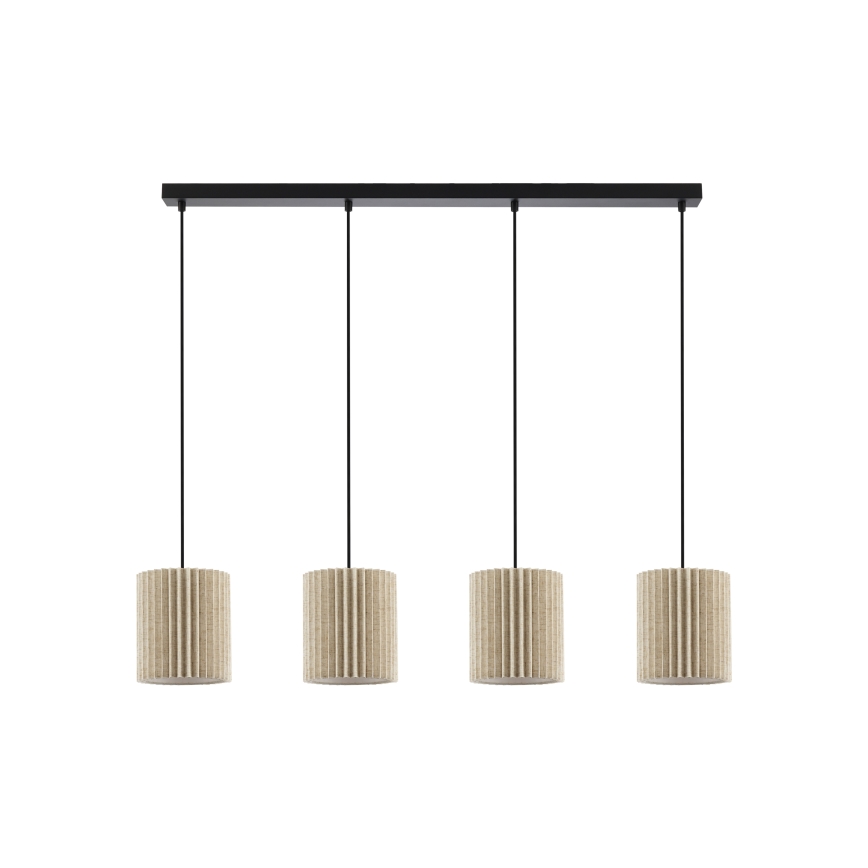 Brilagi - Cable-hung chandelier NORDIC WAVE 4xE27/15W/230V linen/black