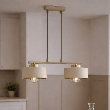 Brilagi - Cable-Hung Chandelier SPRING 2xE27/60W/230V Beige/Gold