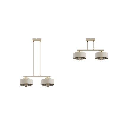 Brilagi - Cable-Hung Chandelier SPRING 2xE27/60W/230V Beige/Gold