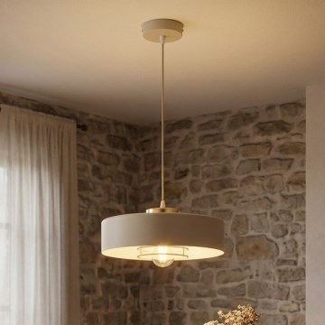 Brilagi - Cable-hung pendant 1xE27/60W/230V Ø 30 cm beige/gold