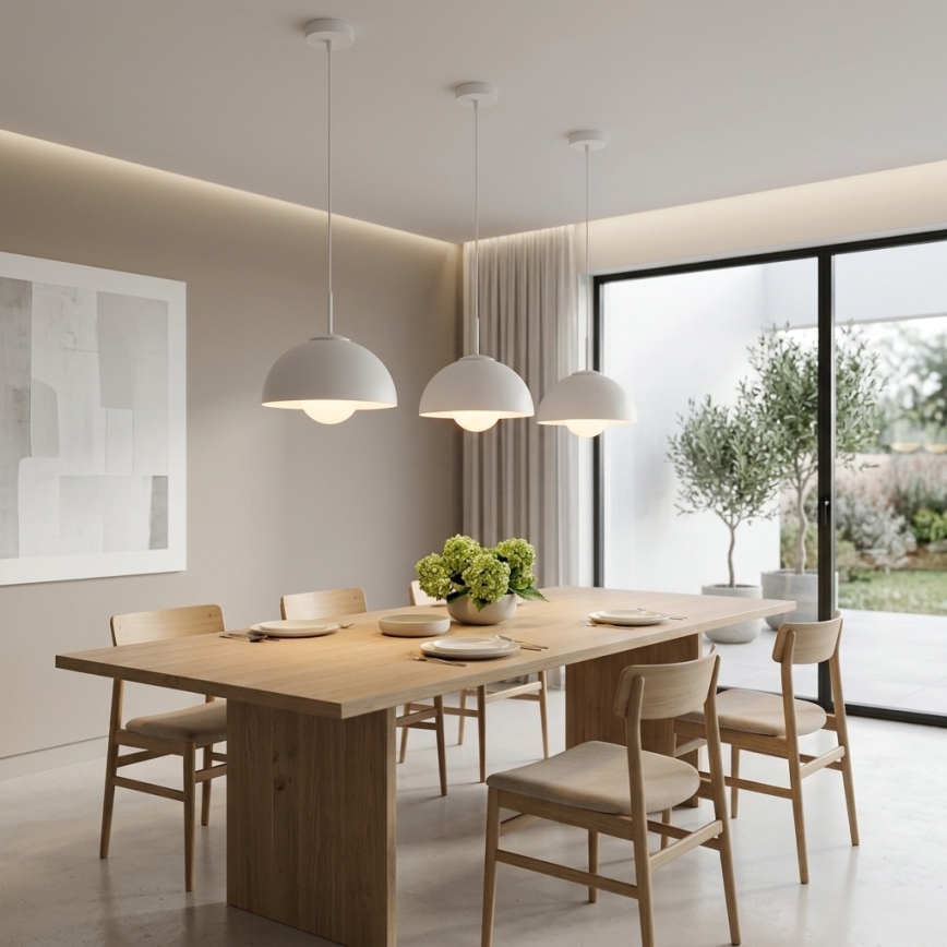 BRILAGI - Cable-hung pendant COSMO 1xE27/60W/230V Ø 30 cm white