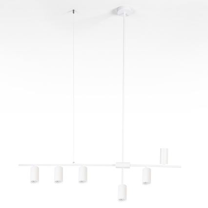 Brilagi - Cable-hung pendant CRANE 6xGU10/30W/230V white