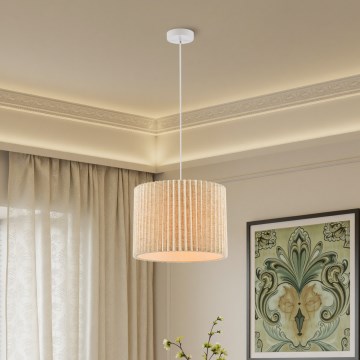 Brilagi - Cable-hung pendant lamp NORDIC WAVE 1xE27/15W/230V Ø 32 cm linen/white