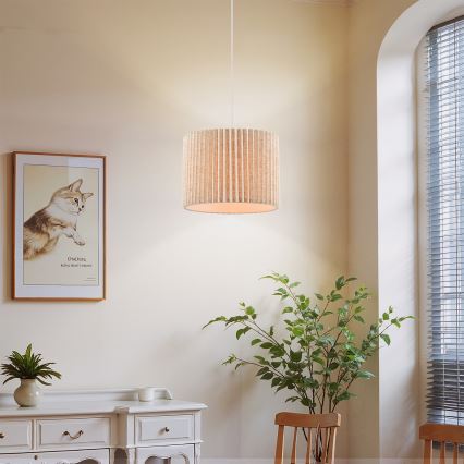 Brilagi - Cable-hung pendant lamp NORDIC WAVE 1xE27/15W/230V Ø 32 cm linen/white