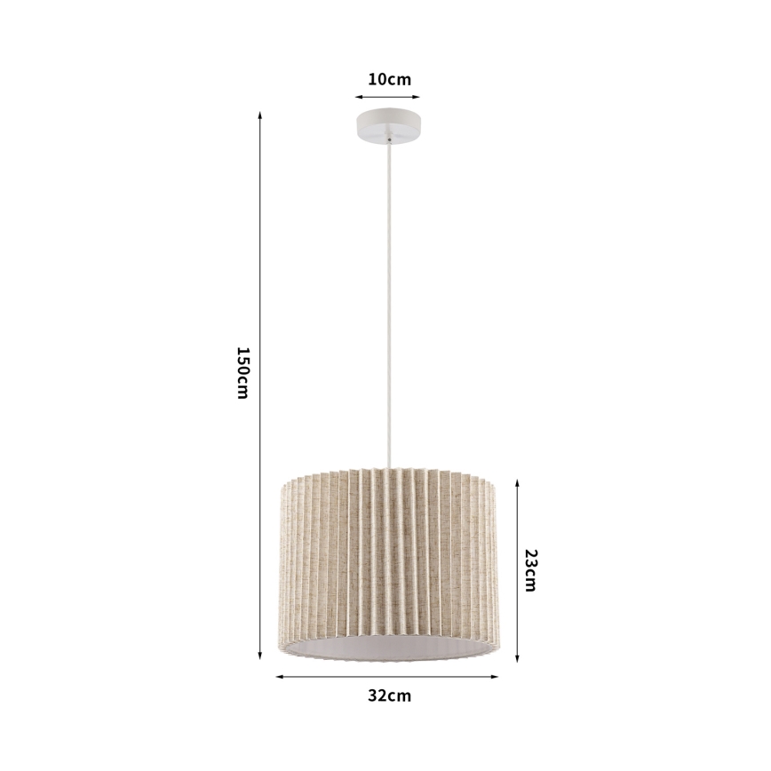 Brilagi - Cable-hung pendant lamp NORDIC WAVE 1xE27/15W/230V Ø 32 cm linen/white