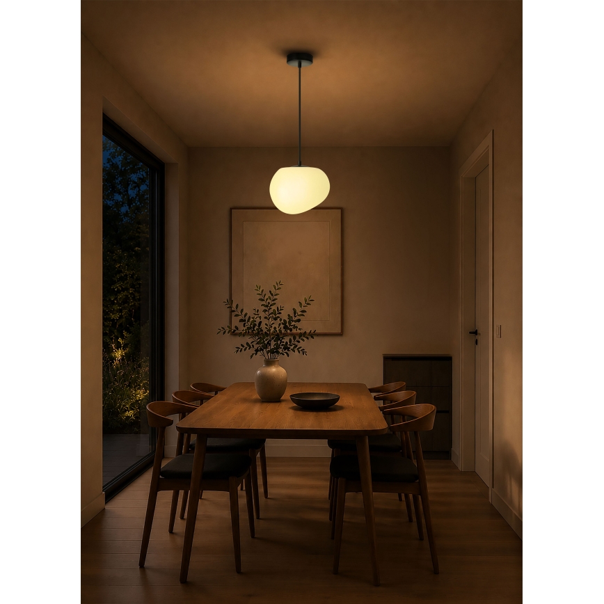 BRILAGI - Cable-hung pendant lamp PEBBLES 1xE27/40W/230V Ø 20 cm black