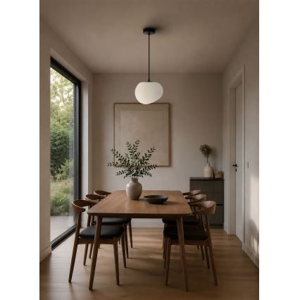 BRILAGI - Cable-hung pendant lamp PEBBLES 1xE27/40W/230V Ø 20 cm black