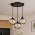 Brilagi - Cable-hung pendant light 3xE27/60W/230V black/smoked gray