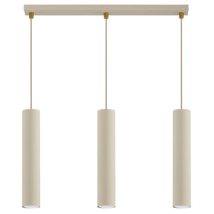 Brilagi - Cable-hung pendant light 3xGU10/15W/230V beige/gold