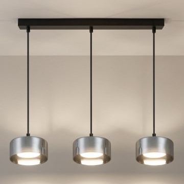 Brilagi - Cable-hung pendant light AURA LUX 3xGX53/30W/230V black/smoked
