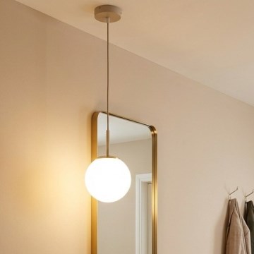 Brilagi - Cable-hung pendant light MILO ECRU 1xE27/60W/230V beige/gold