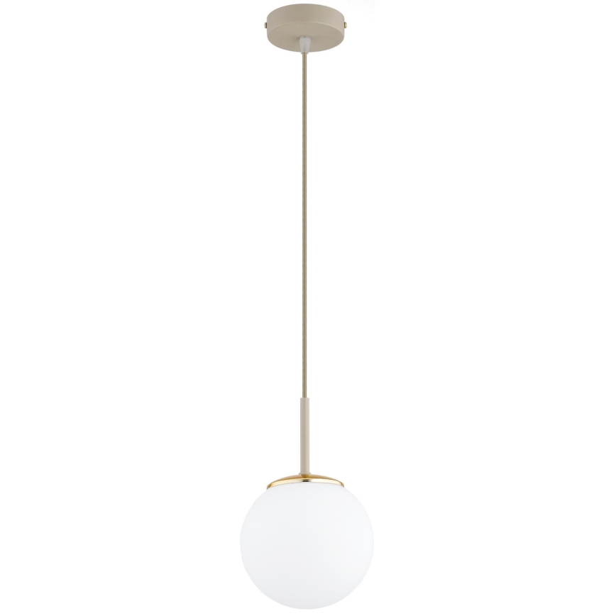 Brilagi - Cable-hung pendant light MILO ECRU 1xE27/60W/230V beige/gold
