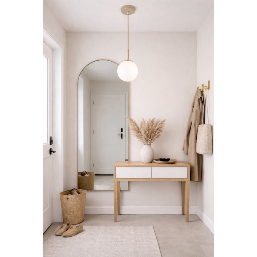 Brilagi - Cable-hung pendant light MILO ECRU 1xE27/60W/230V beige/gold