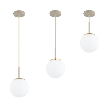 Brilagi - Cable-hung pendant light MILO ECRU 1xE27/60W/230V beige/gold