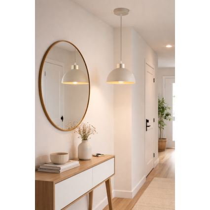 Brilagi - Cable-hung pendant light MOON 1xE27/60W/230V Ø 18 cm beige/gold