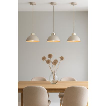 Brilagi - Cable-hung pendant light MOON 1xE27/60W/230V Ø 18 cm beige/gold