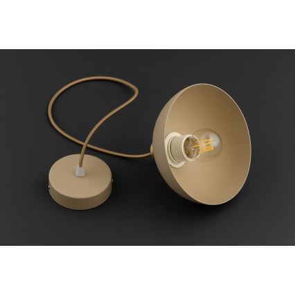 Brilagi - Cable-hung pendant light MOON 1xE27/60W/230V Ø 18 cm beige/gold