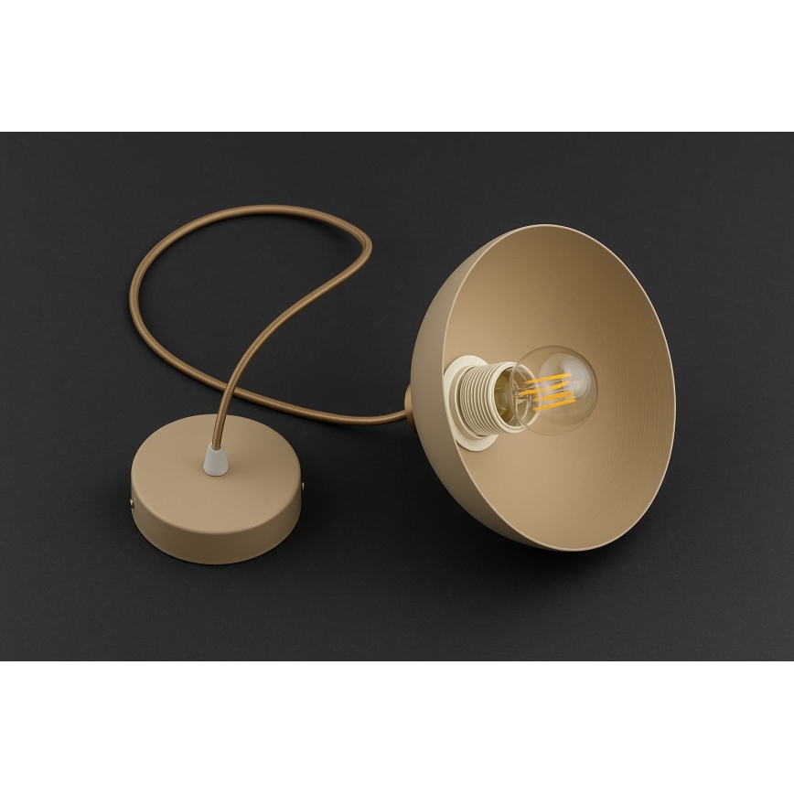 Brilagi - Cable-hung pendant light MOON 1xE27/60W/230V Ø 18 cm beige/gold