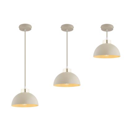 Brilagi - Cable-hung pendant light MOON 1xE27/60W/230V Ø 18 cm beige/gold