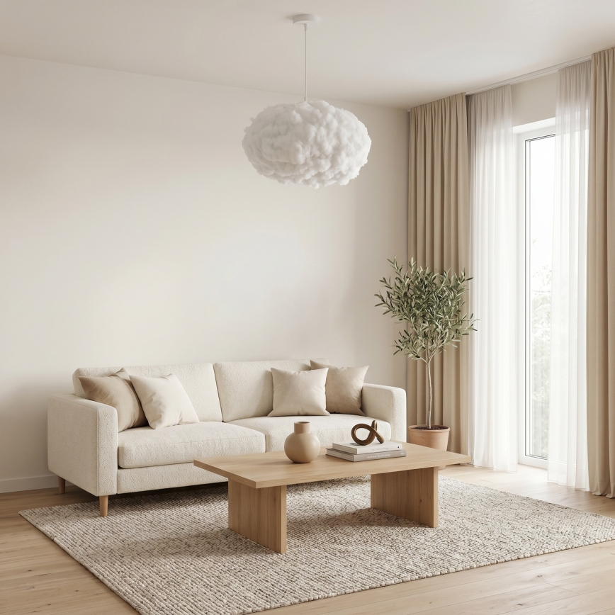 Brilagi - Cable-hung pendant light SOLEAIR 2xE27/40W/230V diam. 60 cm white