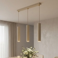 BRILAGI - Cable-hung pendant light TUBE 3xGU10/15W/230V beige/gold