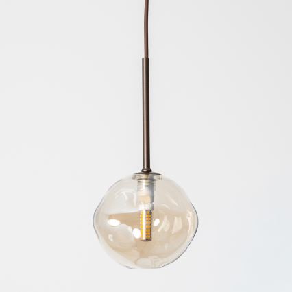 BRILAGI - Cable-hung pendant light VULCANO 1xG9/8W/230V Ø 15 cm bronze/smoky beige