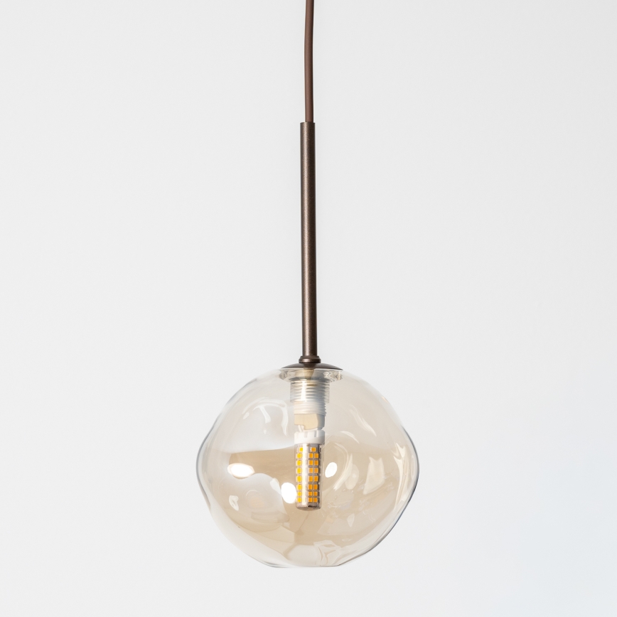 BRILAGI - Cable-hung pendant light VULCANO 1xG9/8W/230V Ø 15 cm bronze/smoky beige