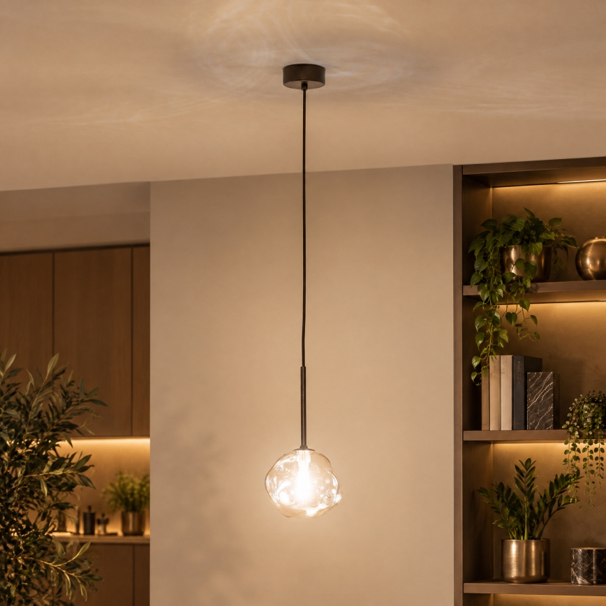 BRILAGI - Cable-hung pendant light VULCANO 1xG9/8W/230V Ø 15 cm bronze/smoky beige