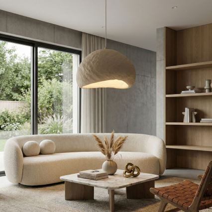 Brilagi - Cable-hung pendant light WABI SABI 1xE27/40W/230V Ø 50 cm beige
