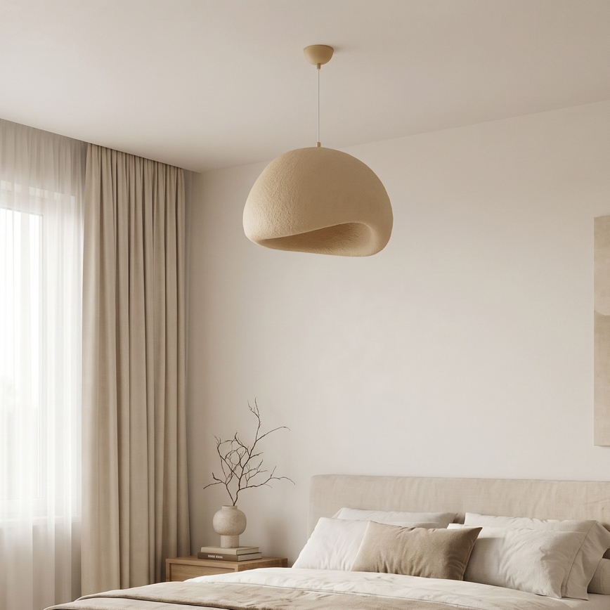 Brilagi - Cable-hung pendant light WABI SABI 1xE27/40W/230V Ø 50 cm beige