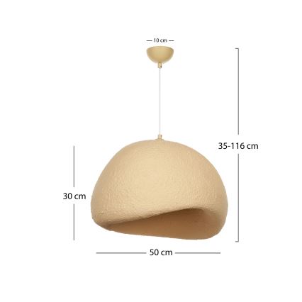 Brilagi - Cable-hung pendant light WABI SABI 1xE27/40W/230V Ø 50 cm beige