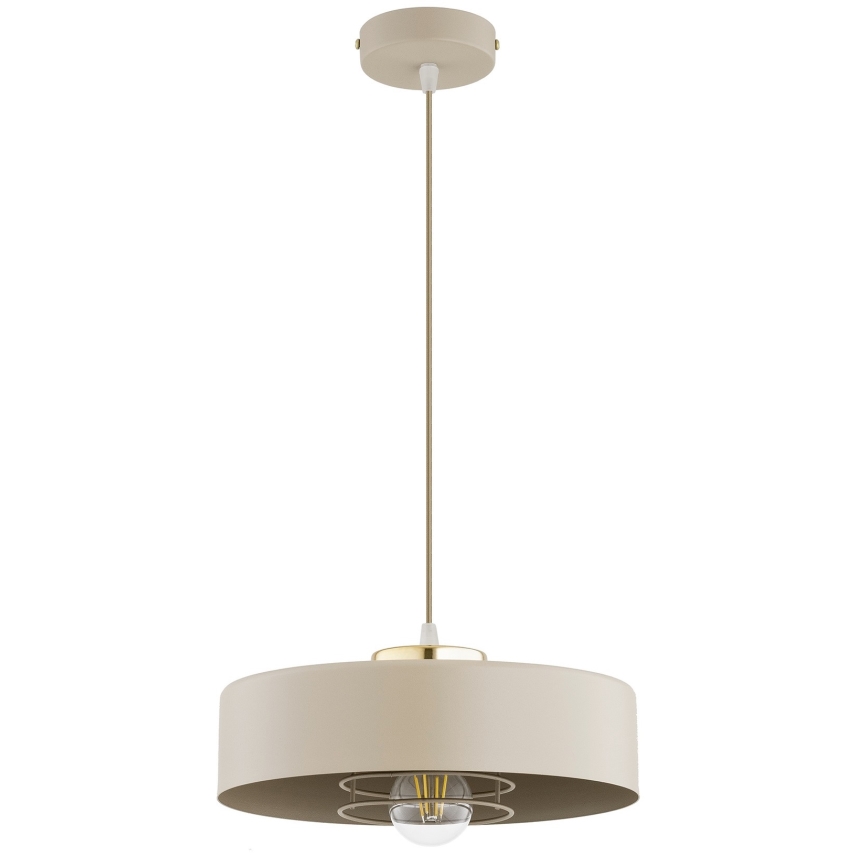 Brilagi - Cable-hung pendant SPRING 1xE27/60W/230V Ø 30 cm beige/gold