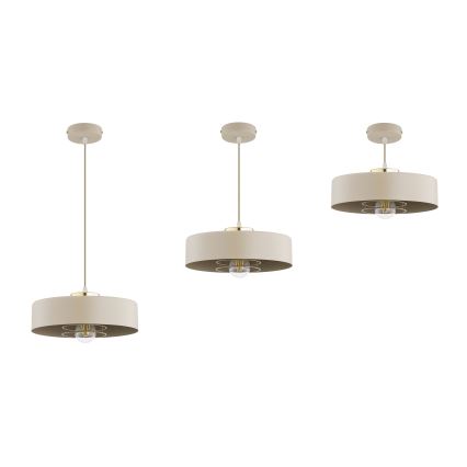 Brilagi - Cable-hung pendant SPRING 1xE27/60W/230V Ø 30 cm beige/gold